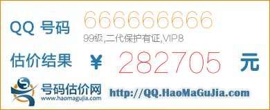 QQ号码666666666值282705元